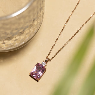 Beryl Multi-Hue Pendant with Link Chain